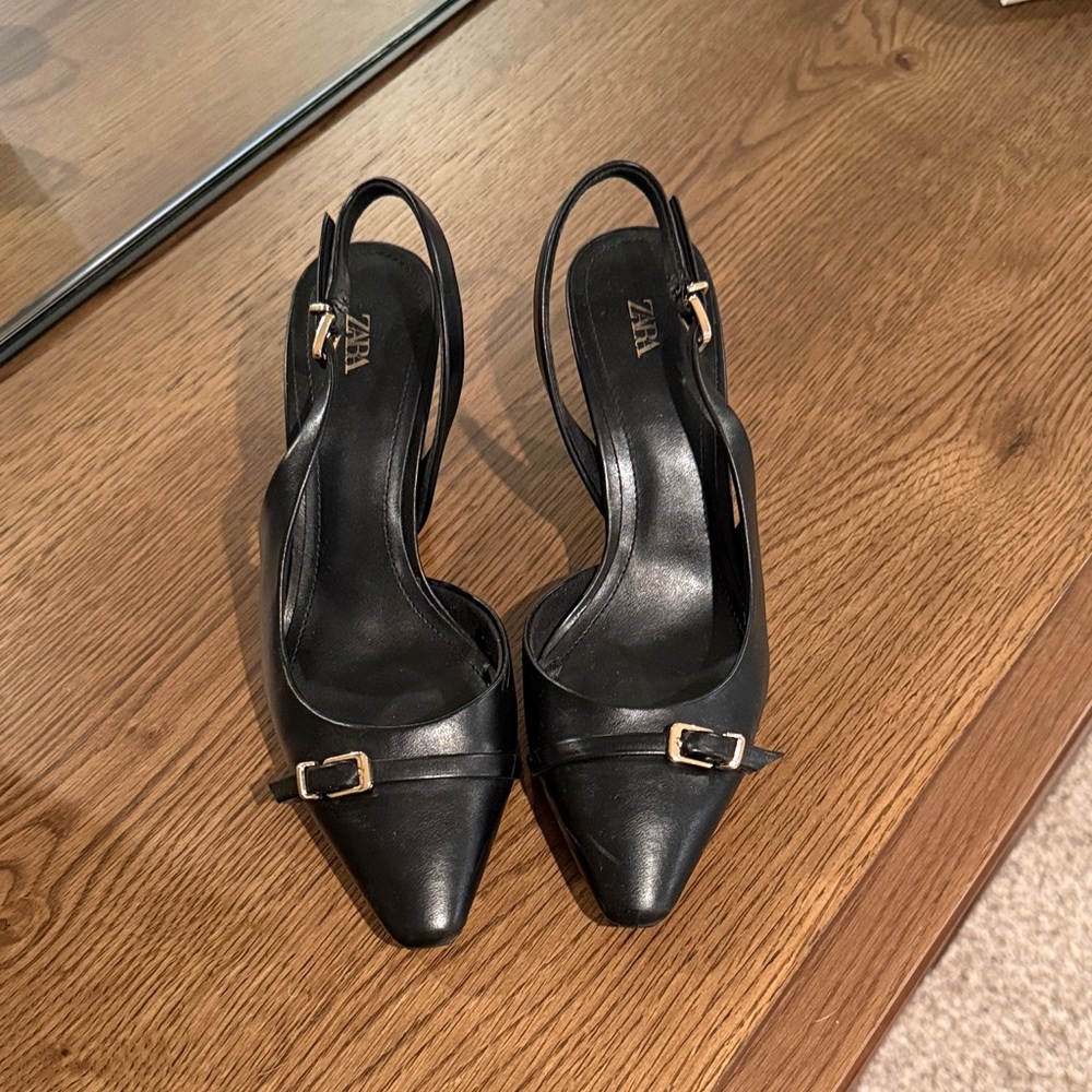 Zara sling back heels